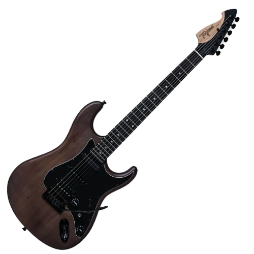 Guitarra Tagima J-3 TB Transparent Brown com Captação HSS  com Mini Humbucker e Ponte Tremolo 2 Pivôs