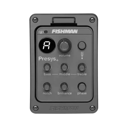 Captador Fishman Presys Plus PSY-201 Pré-Amplificador EQ com Afinador e Sistema Piezoelétrico