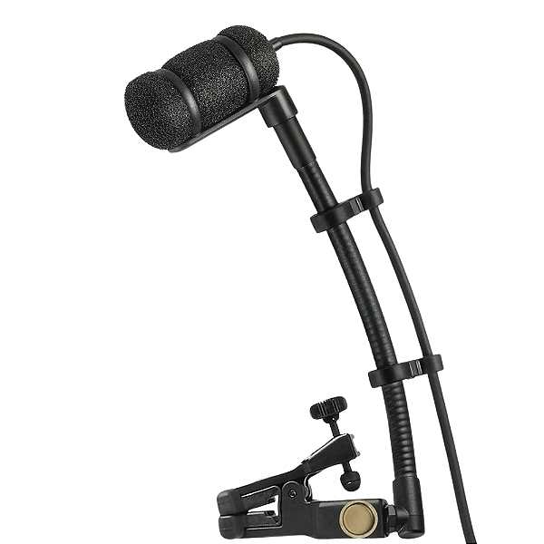 Microfone Audio-Technica ATM350UL Condensador UniMount com Gooseneck Longo - Sistema Completo para Instrumentos