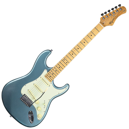 Guitarra Tagima TG-530 LPB Lake Placid Blue com Captadores Single Coil e Ponte Synch Tremolo