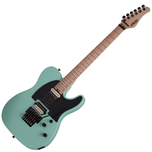 Guitarra Schecter Sun Valley Super Shredder PT FR SFG Sea Foam Green com Captadores SuperCharger Mach-6 e Ponte Hipshot Hardtail