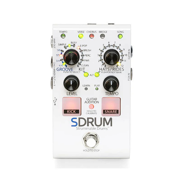 Máquina de Bateria SDRUM V04 Digitech - Strummable Drums para Guitarristas e Baixistas com BeatScratch