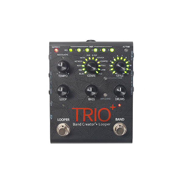 Pedal Band Creator Digitech Trio Plus V - Looper com Backing Tracks Automático e 12 Gêneros Musicais