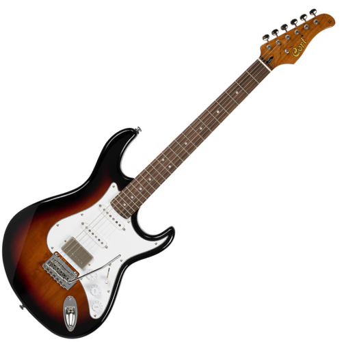 Guitarra Cort G260CS 3TS 3-Tone Sunburst com Captadores Voiced Tone HSS e Braço Roasted Maple