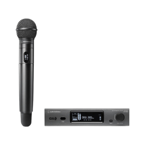 Sistema Wireless Audio-Technica ATW-3212 / C510DE2 UHF Dual-Channel com 2 Microfones Lapela Cardióide - 3000 Series para Apresentações