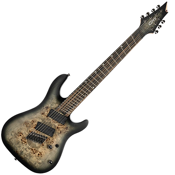 Guitarra Cort KX507 MS SDB Star Dust Black 7 Cordas com Captadores Fishman Fluence Modern Humbucker e Ponte String-Thru