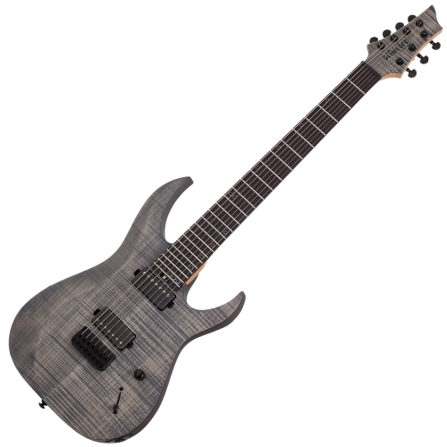 Guitarra Schecter Sunset-7 Extreme GG Grey Ghost 7 Cordas com Captadores Fishman Fluence Modern e Ponte Hipshot Hardtail