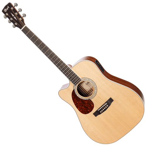Violão Eletroacústico Cort MR710F NS Natural Satin Dreadnought com Solid Sitka Spruce e Fishman Presys II Canhoto