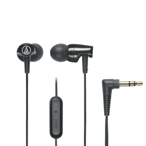Fone de Ouvido Audio-Technica ATH-CLR100iSBK Preto com Microfone e Controle para Smartphone