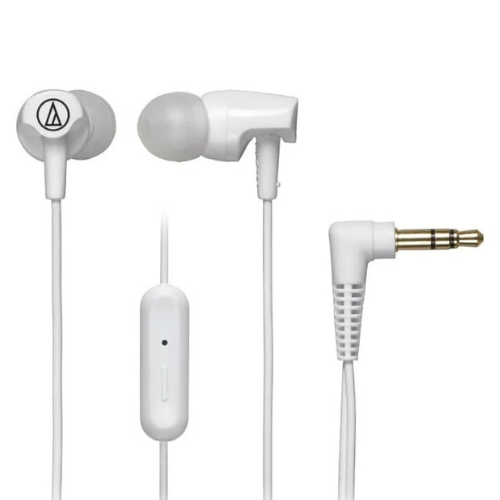 Fone de Ouvido Audio-Technica ATH-CLR100iSWH Branco com Microfone e Controle para Smartphone