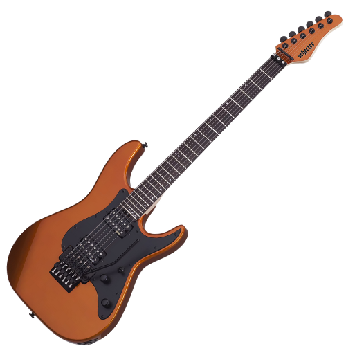 Guitarra Schecter Sun Valley Super Shredder FR LOR London Fog com Captadores EMG Retro Active Hot e Ponte Floyd Rose Hot Rod
