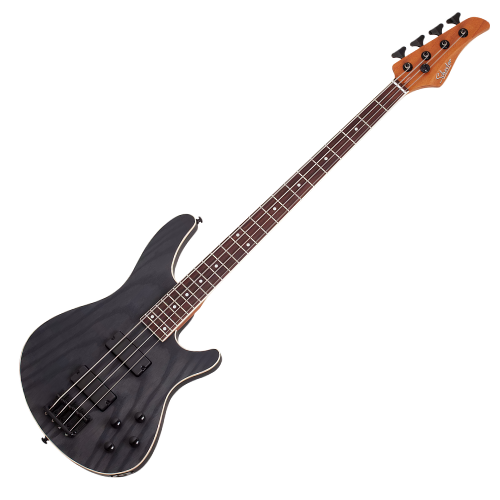 Contrabaixo Schecter CV-4 CEP Cats Eye Pearl 4 Cordas com Captadores Schecter Diamond J-Bucker e Ponte Schecter Custom String-Thru