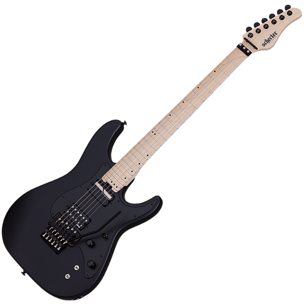 Guitarra Schecter Sun Valley Super Shredder FR S SBK Satin Black com Captadores Schecter USA SuperCharger Mach-6 HH e Ponte Hipshot Hardtail 1285