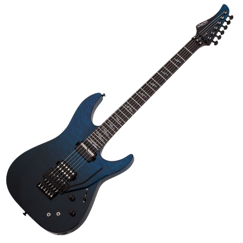 Guitarra Schecter Reaper-6 FR-S Elite DOB Deep Ocean Blue com Captadores Schecter Diamond Decimator HH e Ponte Floyd Rose Special 'Hot Rod' Locking Tremolo