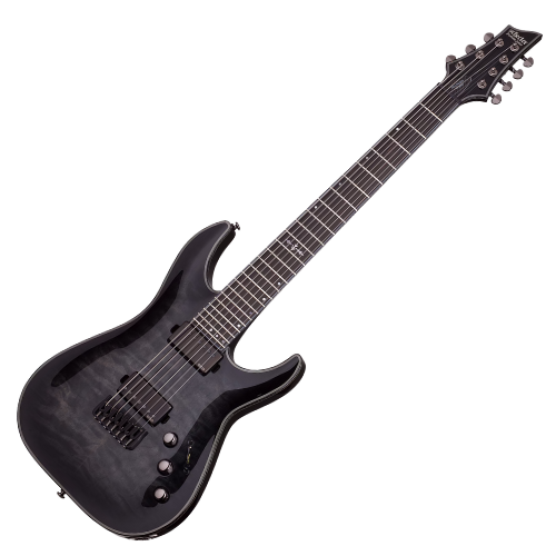 Guitarra Schecter Hellraiser Hybrid C-7 TBB Trans Black Burst 7 Cordas com Captadores EMG 57-7H/66-7H e Ponte Tune-O-Matic String-Thru