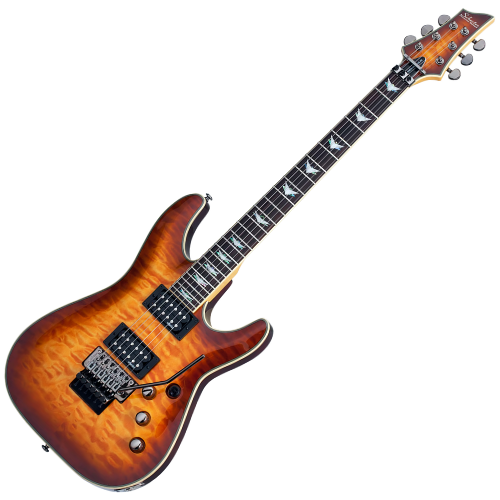 Guitarra Schecter Omen Extreme-6 FR VSB Vintage Sunburst com Captadores Schecter Diamond Plus HH e Ponte Floyd Rose Special