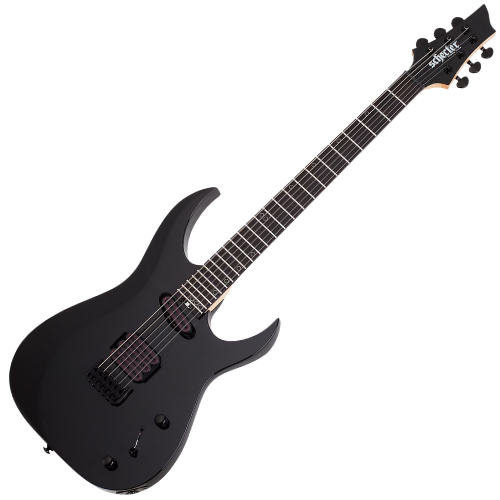 Guitarra Schecter Sunset-6 Triad GB Gloss Black com Captadores Schecter USA SuperCharger Mach-6 e Tripocalypse Triple Coil HH e Ponte Tune-O-Matic w/ String Thru Body 2574