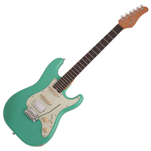 Guitarra Schecter Nick Johnston Traditional H-S-S AG Atomic Green com Captadores Schecter Pasadena Plus/Schecter Pasadena HSS e Ponte Schecter 2-Point Tremolo 1540
