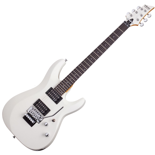 Guitarra Schecter C-6 FR Deluxe SWHT Satin White com Captadores Schecter Diamond Plus HH e Ponte Floyd Rose Special 435