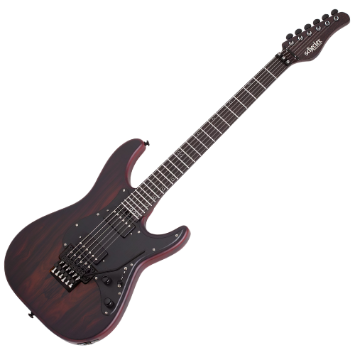 Guitarra Schecter Sun Valley Super Shredder Exotic FR Ziricote Natural Satin com Captadores Schecter USA Pasadena HSS e Ponte Floyd Rose Special 1266