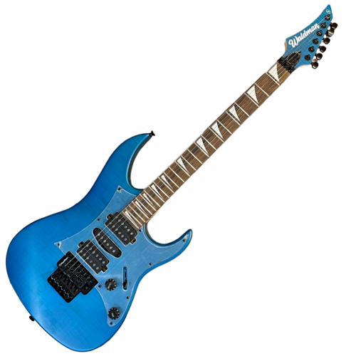 Guitarra Waldman WIG450X TBLS Trans Blue Satin com Captadores HSH e Ponte Floyd Rose