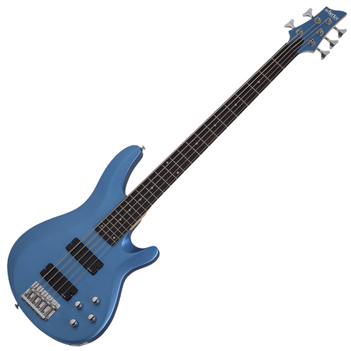 Contrabaixo Elétrico Schecter C-5 Deluxe Satin Metallic Light Blue com Captadores Schecter Diamond Bass e Ponte Schecter Diamond Hardtail 588