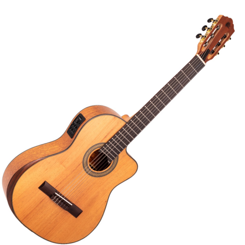Violão Eletroacústico Marquês VN-181NSEQ Natural Fosco Cutaway Anatômico 100 % Maciço com Armrest e Fishman Clasica III