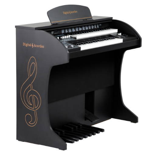 Órgão Digital Acordes Premium Preto Fosco com Teclados Waterfall e 100 Timbres GM