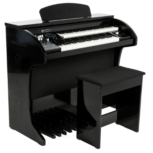 Órgão Digital Acordes Classic Preto Fosco com Teclados Waterfall e 128 Timbres GM