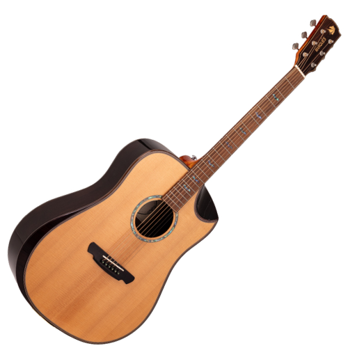 Violão Eletroacústico Marquês VA-206NTEQ Folk Half Cutaway Natural Brilho Aço com Double B1G