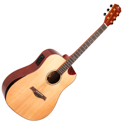 Violão Eletroacústico Marquês VA-245NTEQ Folk Half Cutaway Natural Brilho Aço com Fishman Presys+