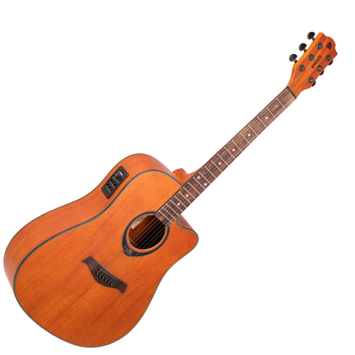 Violão Eletroacústico Marquês VA-198MGEQ Folk Cutaway Mahogany Brilho Aço com Fishman Presys+