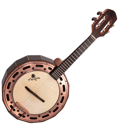 Banjo Eletroacústico Marquês Musical BAJ-99CTSEL Rosewood Fosco com Captador Passivo Cap-06 e Aro Cobre Envelhecido