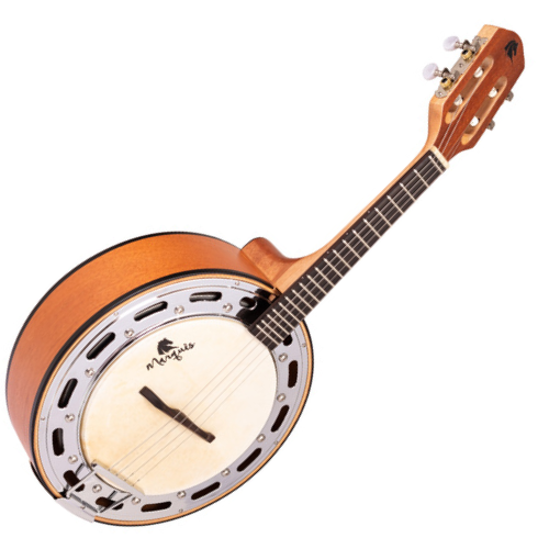 Banjo Marquês Musical BAJ-90CTSEL CTS Castanho com Captador Passivo Cap-06 e Aro Cromado