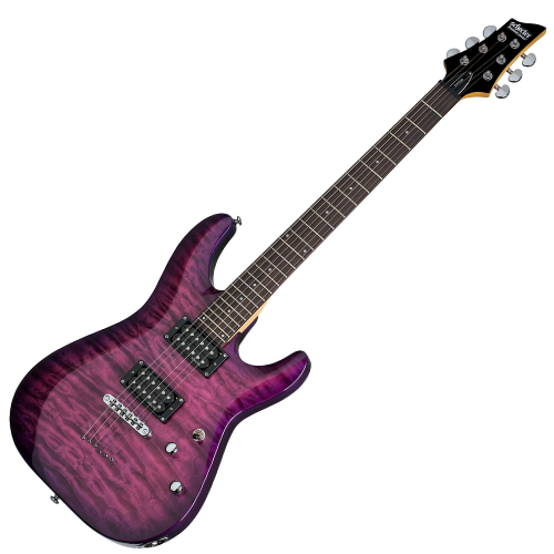 Guitarra Schecter C-6 Plus EM Electric Magenta com Captadores Schecter Diamond Plus e Ponte Tune-O-Matic 445