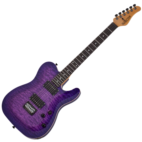 Guitarra Schecter PT Classic PB Purple Burst com Captadores Schecter USA Pasadena Plus e Pasadena Classic e Ponte Tune-O-Matic 7322