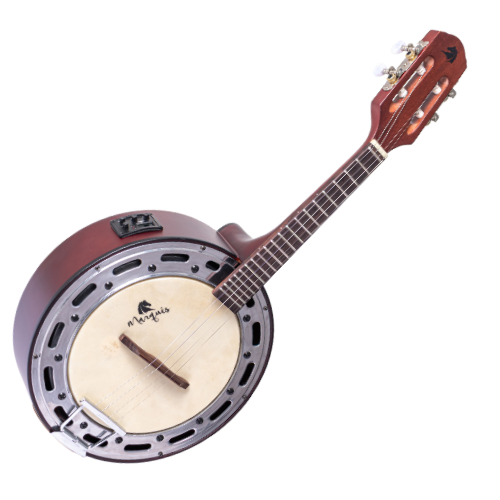 Banjo Eletroacústico Marquês Musical BAJ-138CTSEQ Castanho Fosco com Equalizador Ativo e Aro Jateado