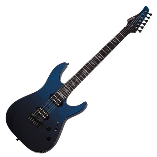Guitarra Schecter Reaper 6 Elite DOB Deep Ocean Blue com Captadores EMG 81TW/89R e Ponte Hipshot Hardtail 2186