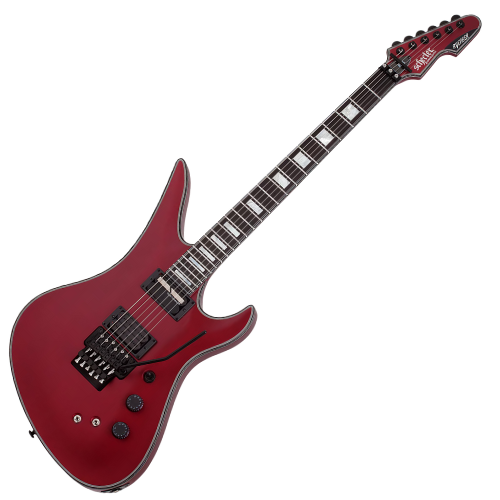 Guitarra Schecter Avenger FR-S SCAR Satin Candy Apple Red com Captadores Sustainiac e Schecter USA Apocalypse-VI e Ponte Floyd Rose 1500 579