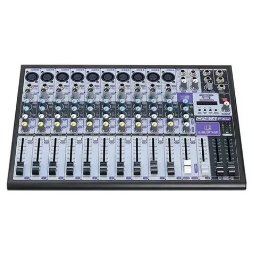 Mesa de Som Waldman CPS-14FXU 14 Canais (8 XLR) com Efeitos Integrados 32-Bit e Conectividade USB/Bluetooth
