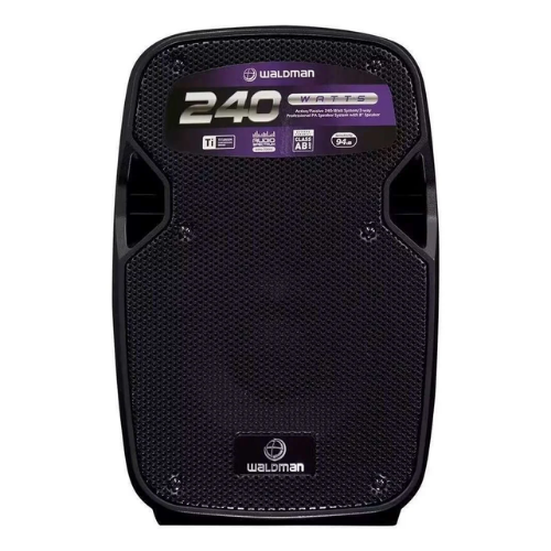 Kit Caixas de Som Bluetooth Waldman FK-240X 240W RMS Ativa 8" + Passiva 8" com Cabo
