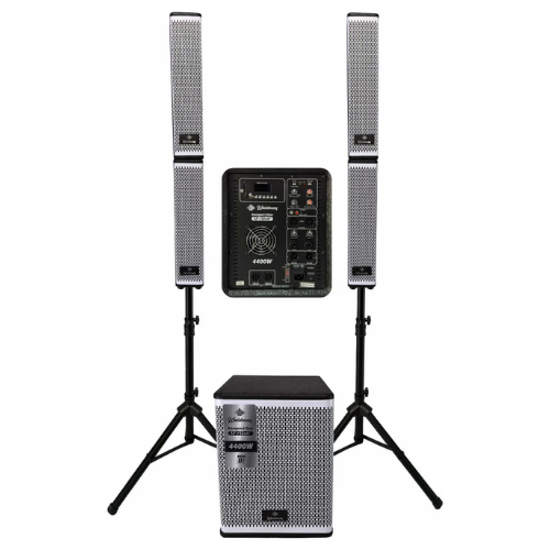 Kit Caixa Amplificada Waldman KPT2-12124 Sub 12 Pol com 2 Torres