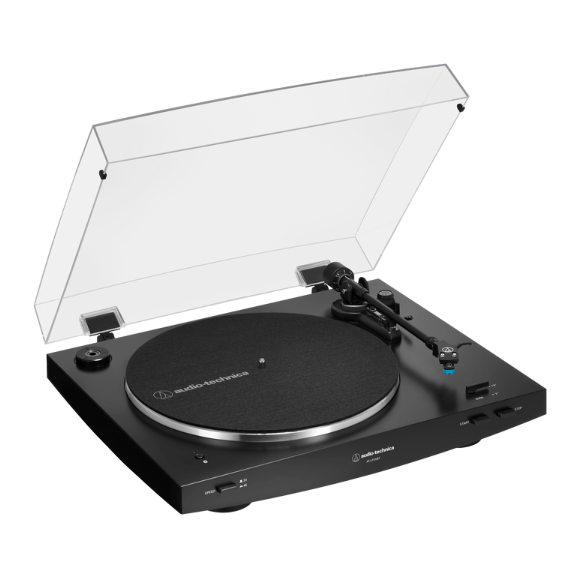 Toca-Discos Audio-Technica AT-LP3XBT Black com Acionamento por Correia Automático, Bluetooth Qualcomm aptX Adaptive, Pré-Amplificador Fonográfico e Cápsula AT-VM95C