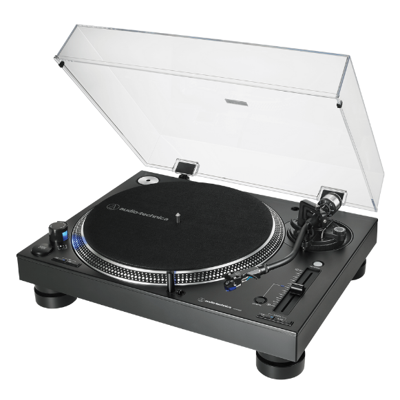 Toca-Discos Audio-Technica AT-LP140XP Black com Acionamento Direto, Braço em Forma de S, Cápsula AT-XP3 e Controle Antiderrapagem Ajustável
