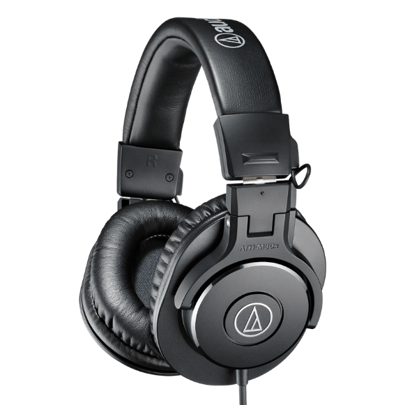 Fone de Ouvido Profissional Audio-Technica ATH-M30x com Drivers 40mm, Cabo 3m e Design Circumaural Fechado