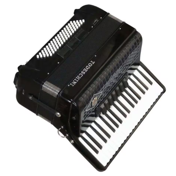 Acordeon 80 Baixos Todeschini Preto 37 Teclas com Bag