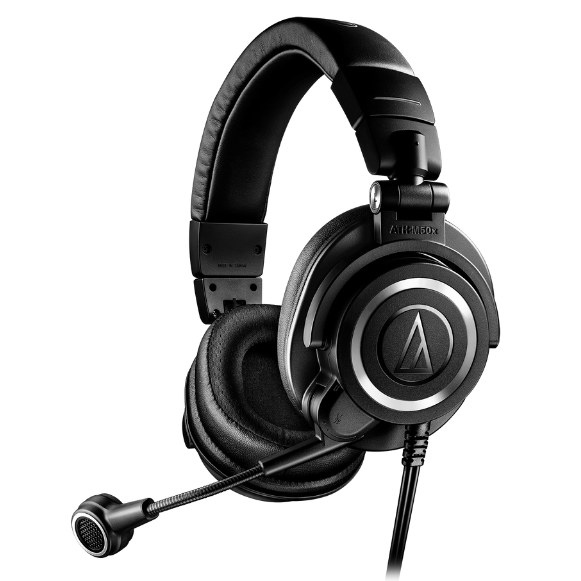 Fone de Ouvido Profissional Audio-Technica ATH-M50xSTS StreamSet com Microfone Condensador Cardióide, Drivers 45mm e Earpads Intercambiáveis