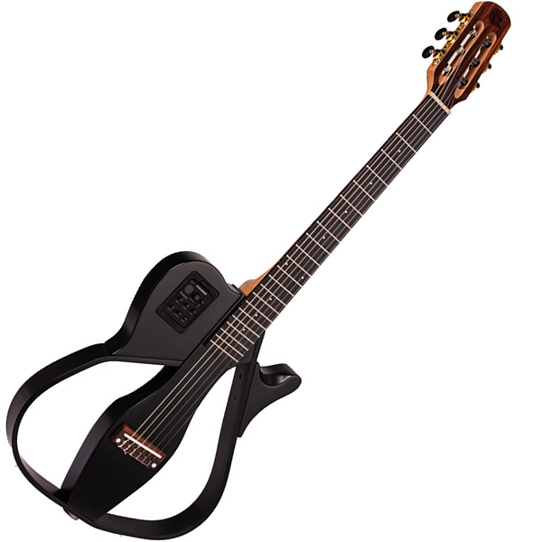 Violão Nylon Eletroacústico Marques VN-18BKSEQ BKS Preto Fosco Vazado Cutaway com Pré Fishman Clásica III e Tensor Bidirecional