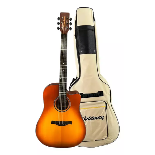 Violão Eletroacústico Aço Waldman DCEX-1041 HB Honeyburst com Bag, Amp, Cable, Strap e Pic