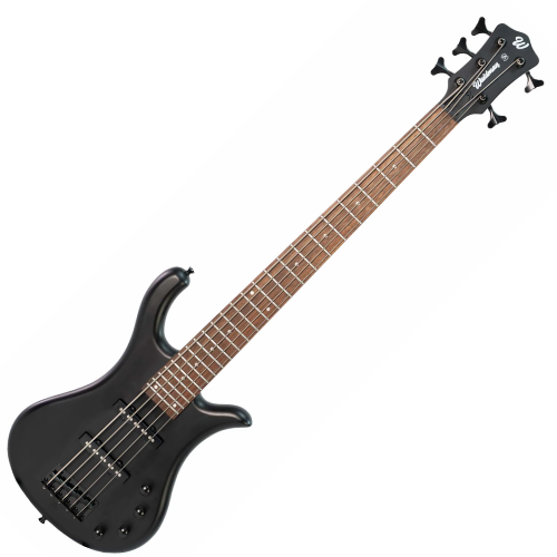 Contrabaixo 5 Cordas Ativo Waldman WB305A BKS Black Satin com Captadores JJ Cerâmicos e Controles Master Volume e 3 Tons
